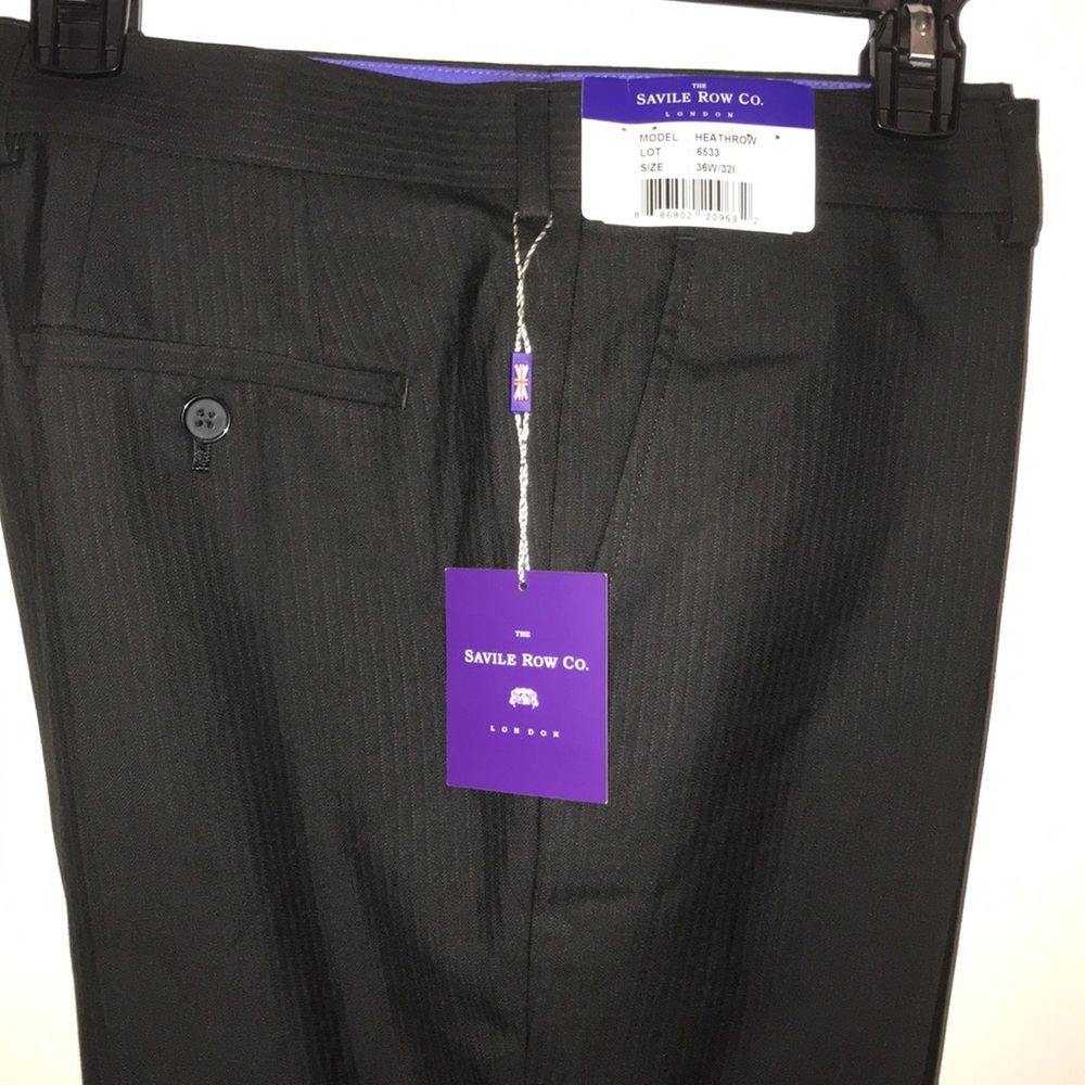 Men’s black pinstripe dress pants